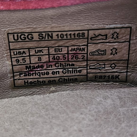 Ugg Karlina Suede Ballet Flats Geo Perforated  - Coral Pink - size 9.5 - Picture 8 of 10